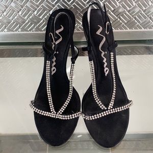 Nina Women's Gilmore Luster Satin Strappy Heels 7